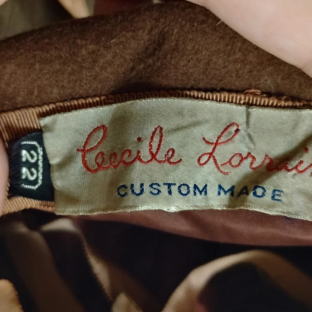 Vintage 1960s Cecile Lorraine Women's Felt Beret - Picture 5 of 6